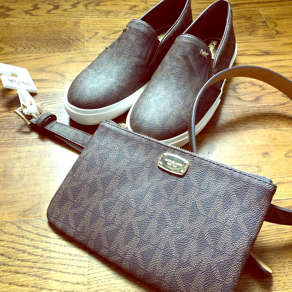 Michael Kors Belt Bag and Shoe Bundle